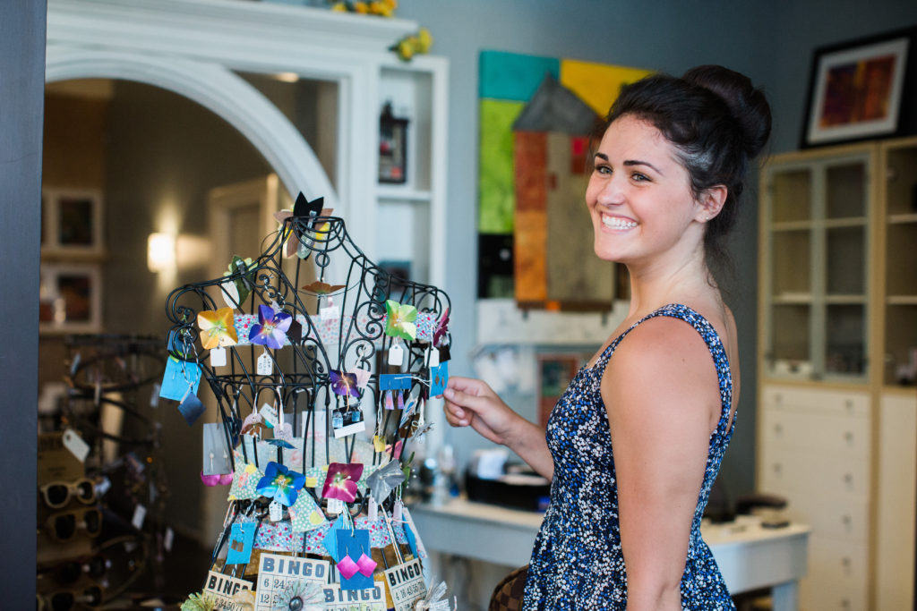 woman shopping in gallery
